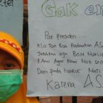 Anak yang terkena asap protes kepada Presiden Jokowi (IST)