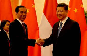 Presiden Jokowi dan Presiden Xi Jinping saat pertemuan bilateral di Beijing (IST)