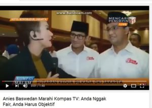 Anies Baswedan nasehati wartawan Kompas TV (IST)