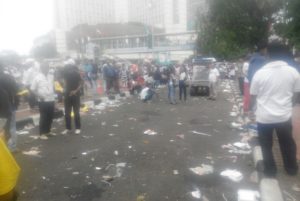 Sampah berserakan setelah aksi Indonesia Kita (IST) 