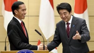 Presiden Jokowi dan Perdana Menteri Jepang Shinzo Abe (IST)