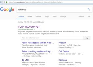 Website Telkomsel di Hack 